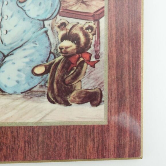 Vintage Bonella Milano Italy Print on Wood Boy Praying Childs Room - Picture 5 of 11